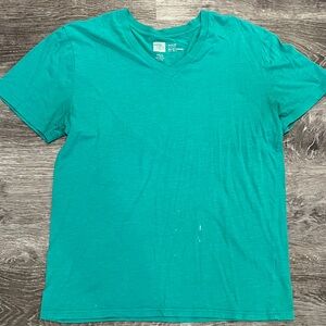 BDG Men's V-Neck Tee in Teal